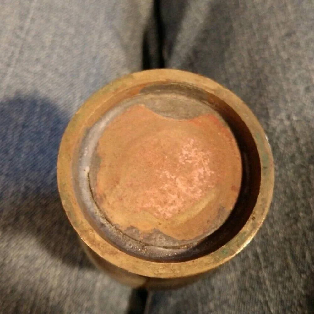 1960's Solid Brass Art Deco Vase 7